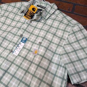 Carhartt Men's M Force Sun Defender Relaxed Fit SPF 50+ Lightweight Plaid Shirt